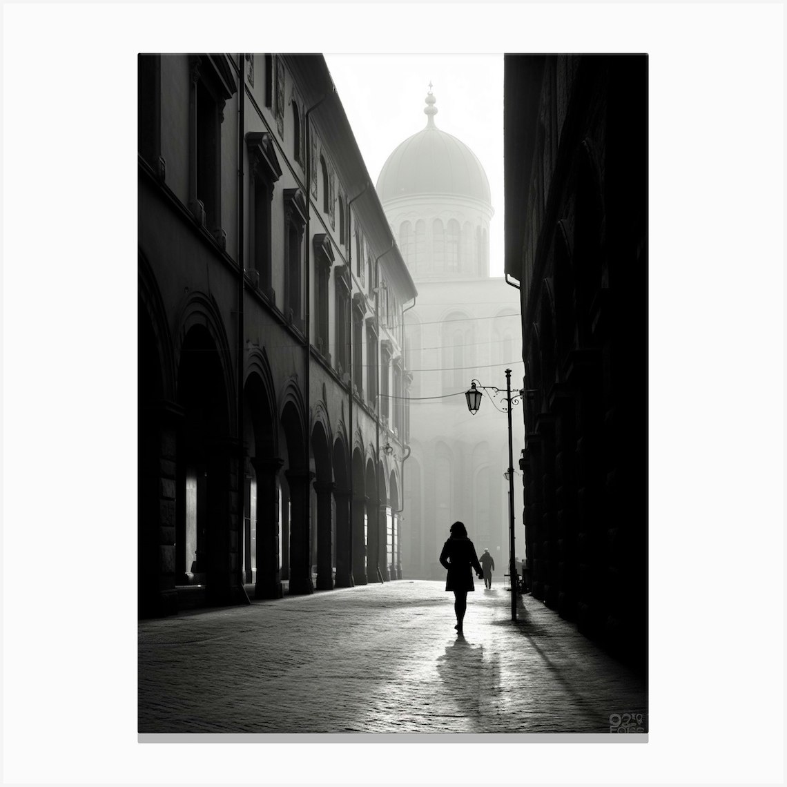 Bologna Italy Black And White Analogue Photography 3 Canvas Print By