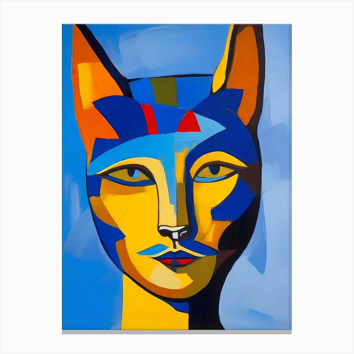 Kisha2849 Picasso Style Hairless Cat No Negative Space Full