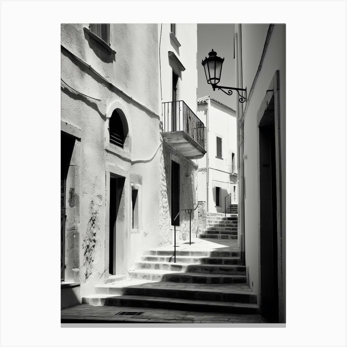 Alghero Italy Black And White Analogue Photography 3 Canvas Print By