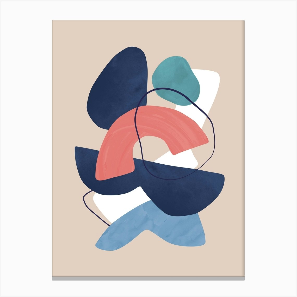 Curvy Shapes In Balance Canvas Print by Whimsody - Fy