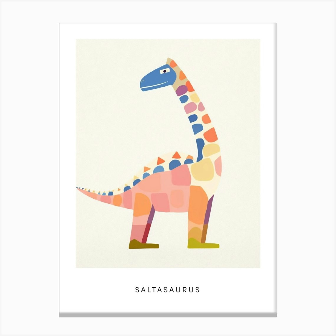 Nursery Dinosaur Art Saltasaurus 1 Poster Canvas Print by Scribble ...