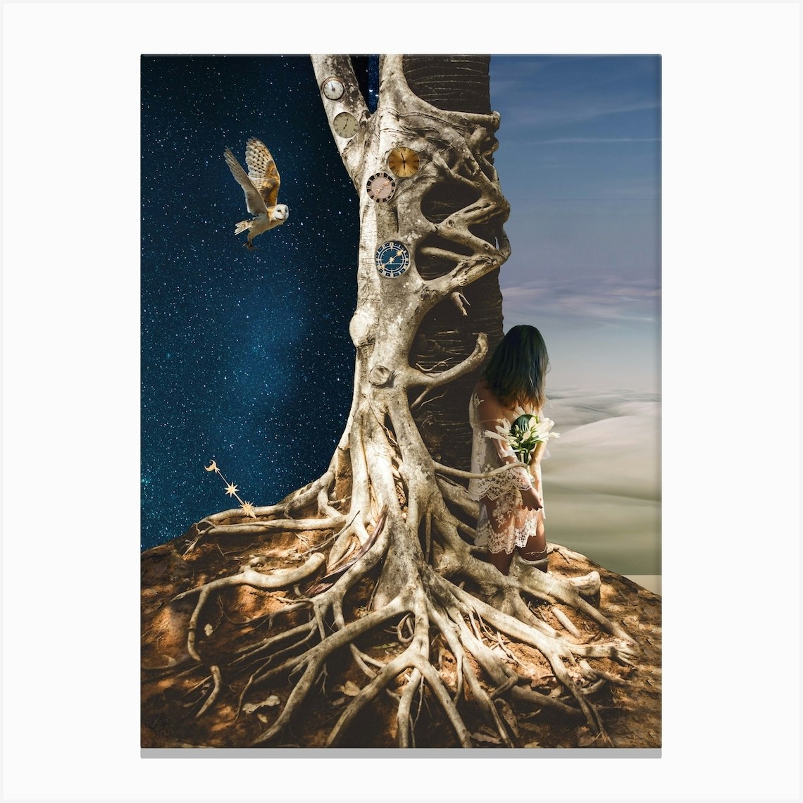 The Embrace Of Opposites Canvas Print by Fefé Fy