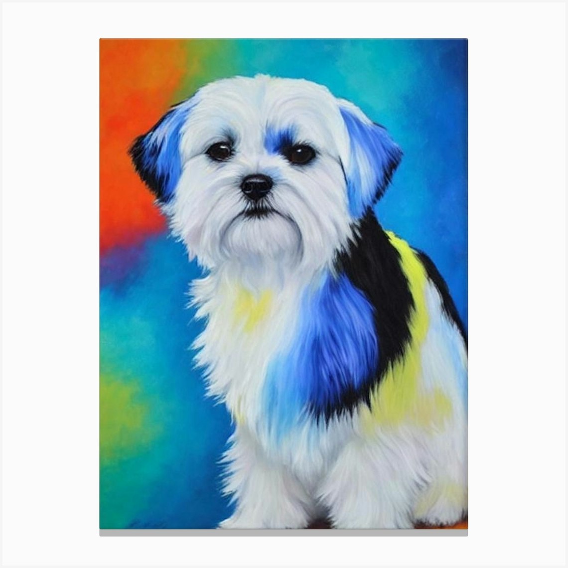 Lhasa Apso Fauvist Style Dog Canvas Print By Pooch Prints - Fy