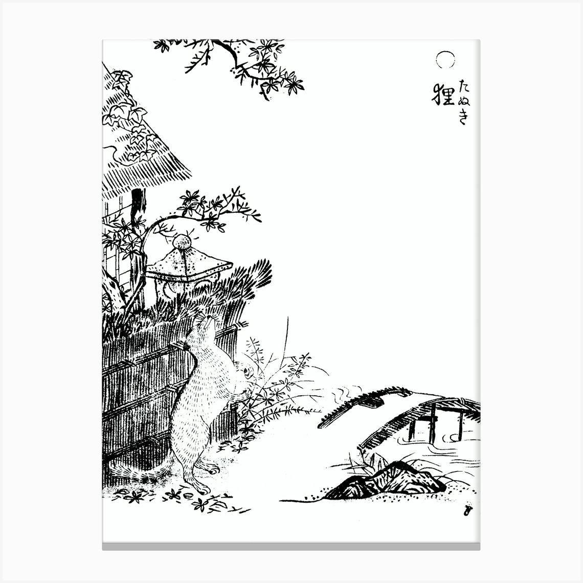 Toriyama Sekien Vintage Japanese Woodblock Print Yokai Ukiyo