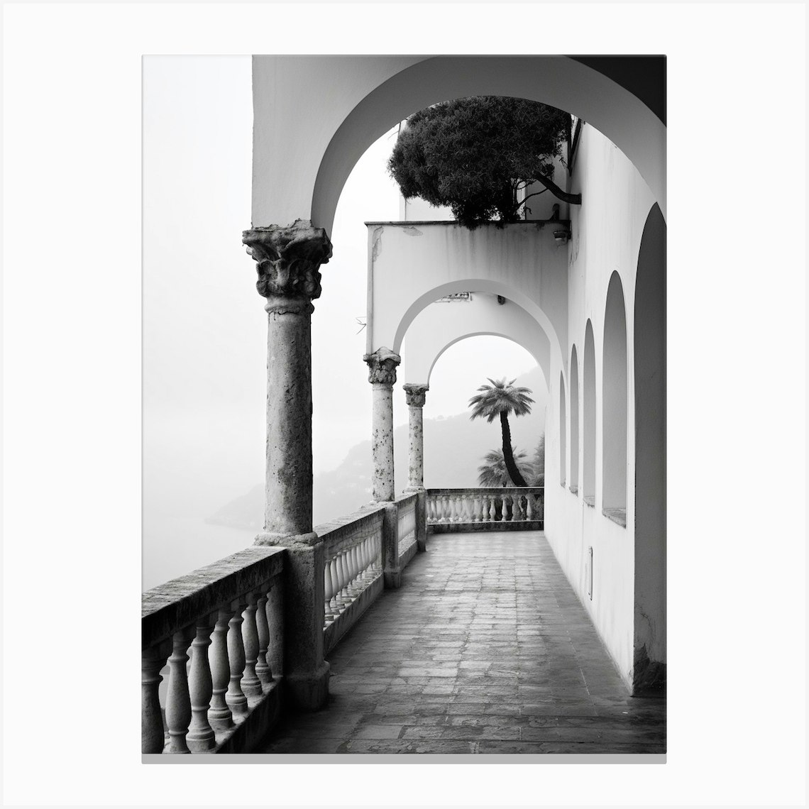 Ravello Italy Black And White Analogue Photography 1 Canvas Print By