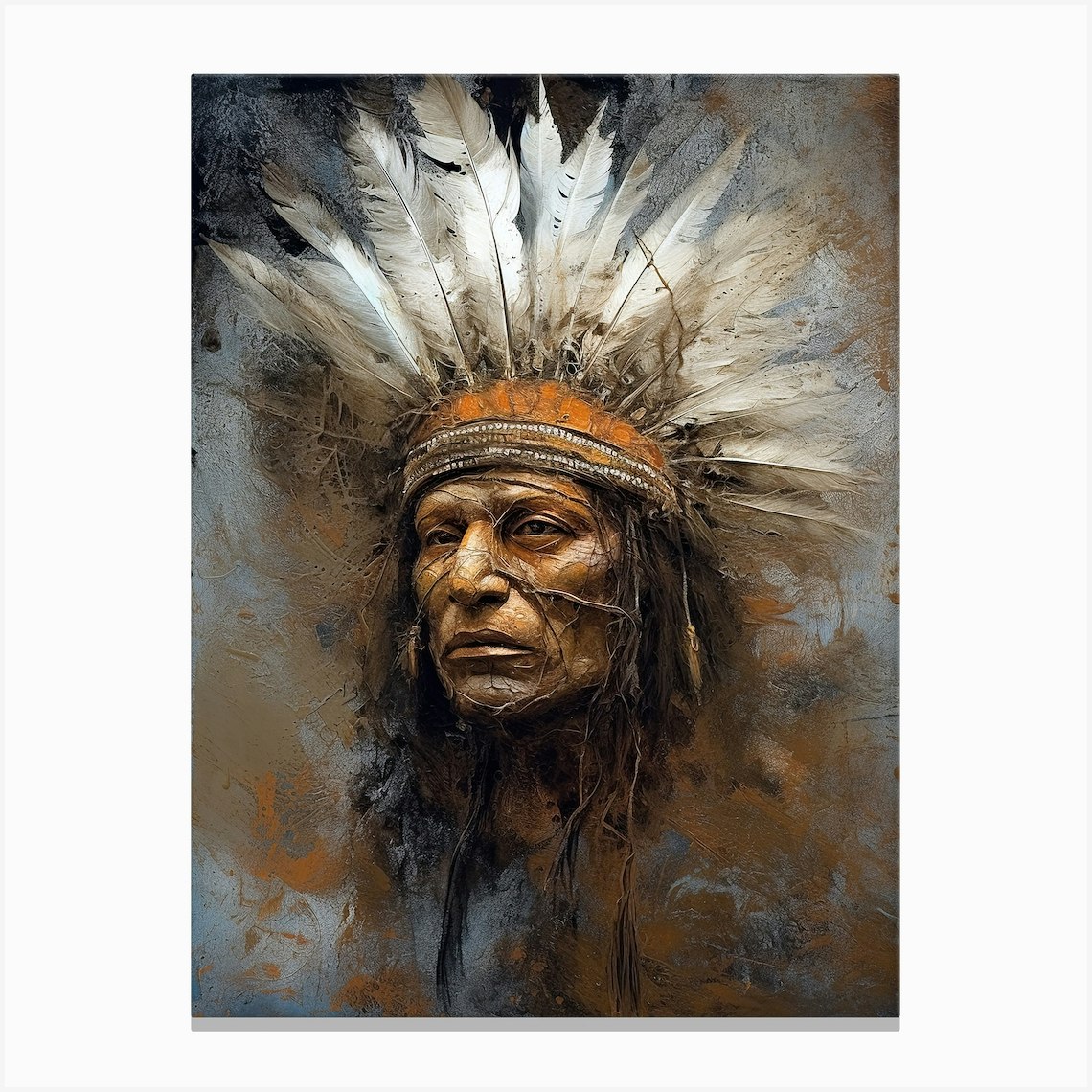 Ancestral Echoes: Weaving Timeless Tales in Tribal Art Canvas Print by ...