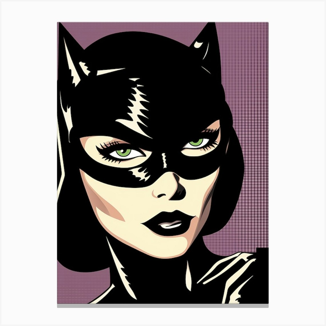 Catwoman Comic Book Style 8 Canvas Print By Print Cult Fy