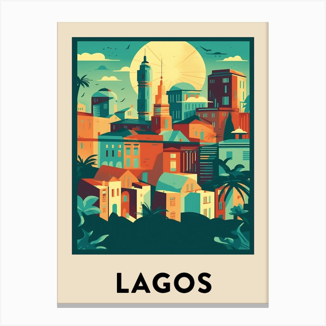 Lagos 3 Canvas Print by Travel Poster Collection Fy