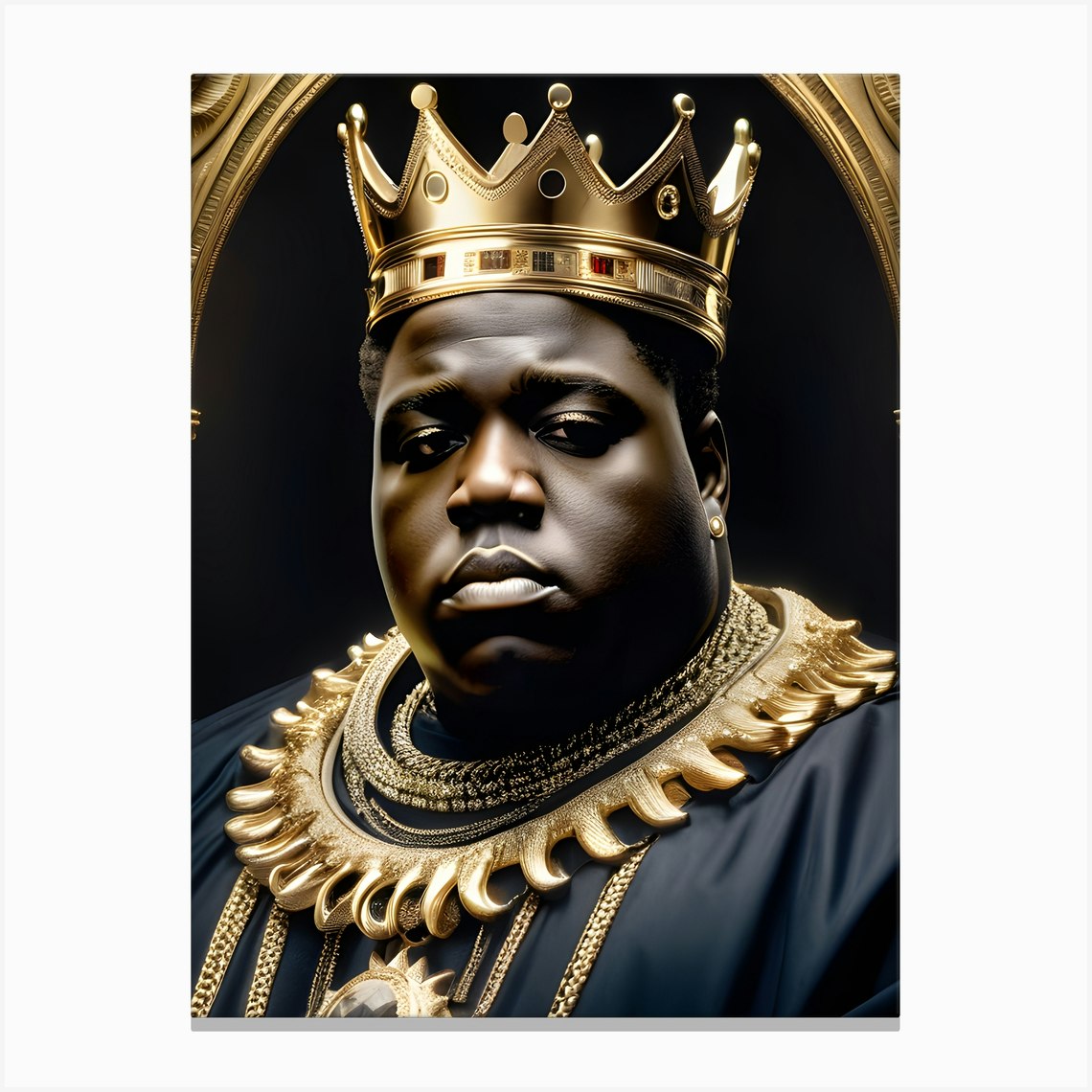 King Notorious B.I.G. With Crown HipHop Fan Art Poster 5 Canvas Print ...