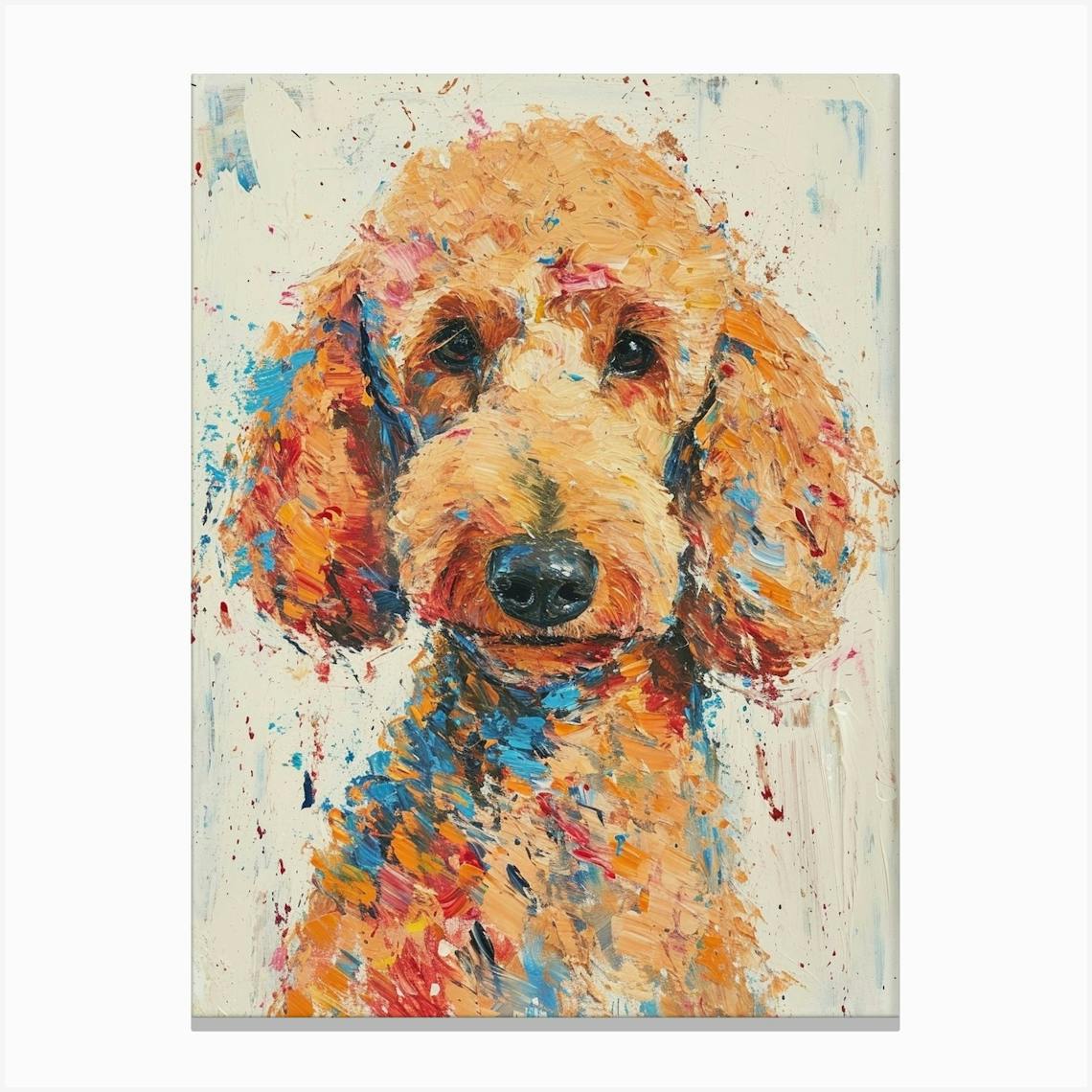 Poodle painting hot sale on canvas