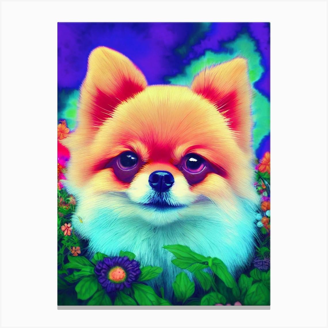Pomeranian canvas art sales