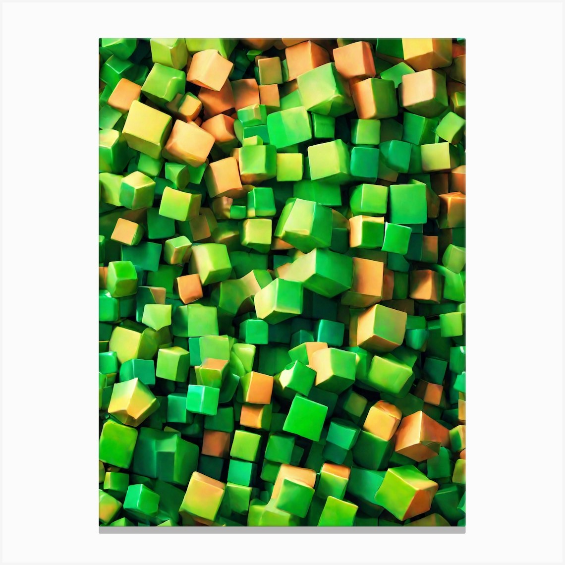 Cubes Canvas Print by DIGITAL_AI Fy