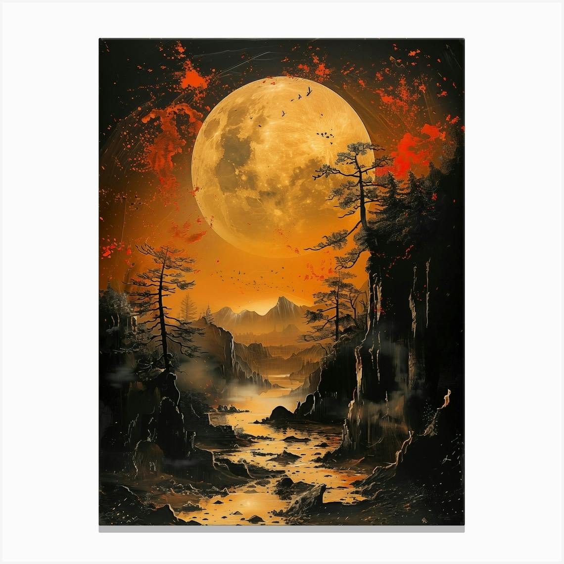 Full Moon In The Sky Art Print by MesmerizeBazaar - Fy