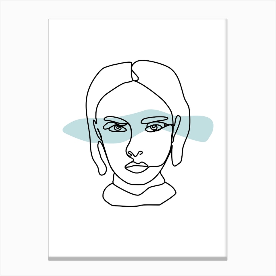 Female Face Line Art Art Print by Callie Design Co. Fy