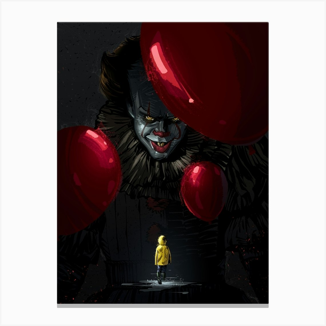 It Pennywise Clown Canvas Print by Nikita Abakumov - Fy