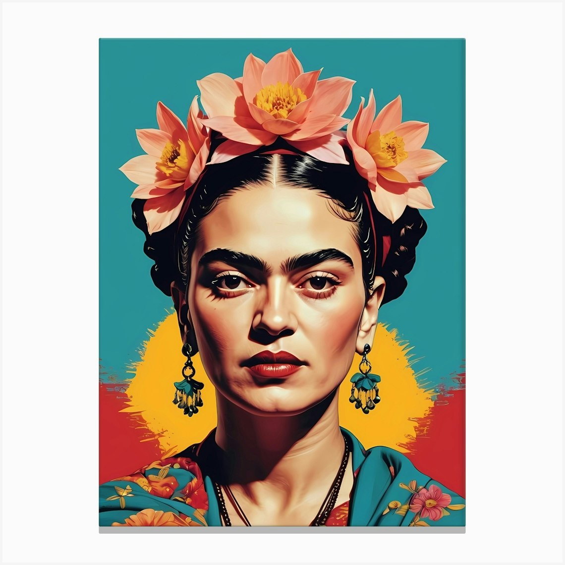 Frida Kahlo Portrait (25) Canvas Print by 1xMerch - Fy