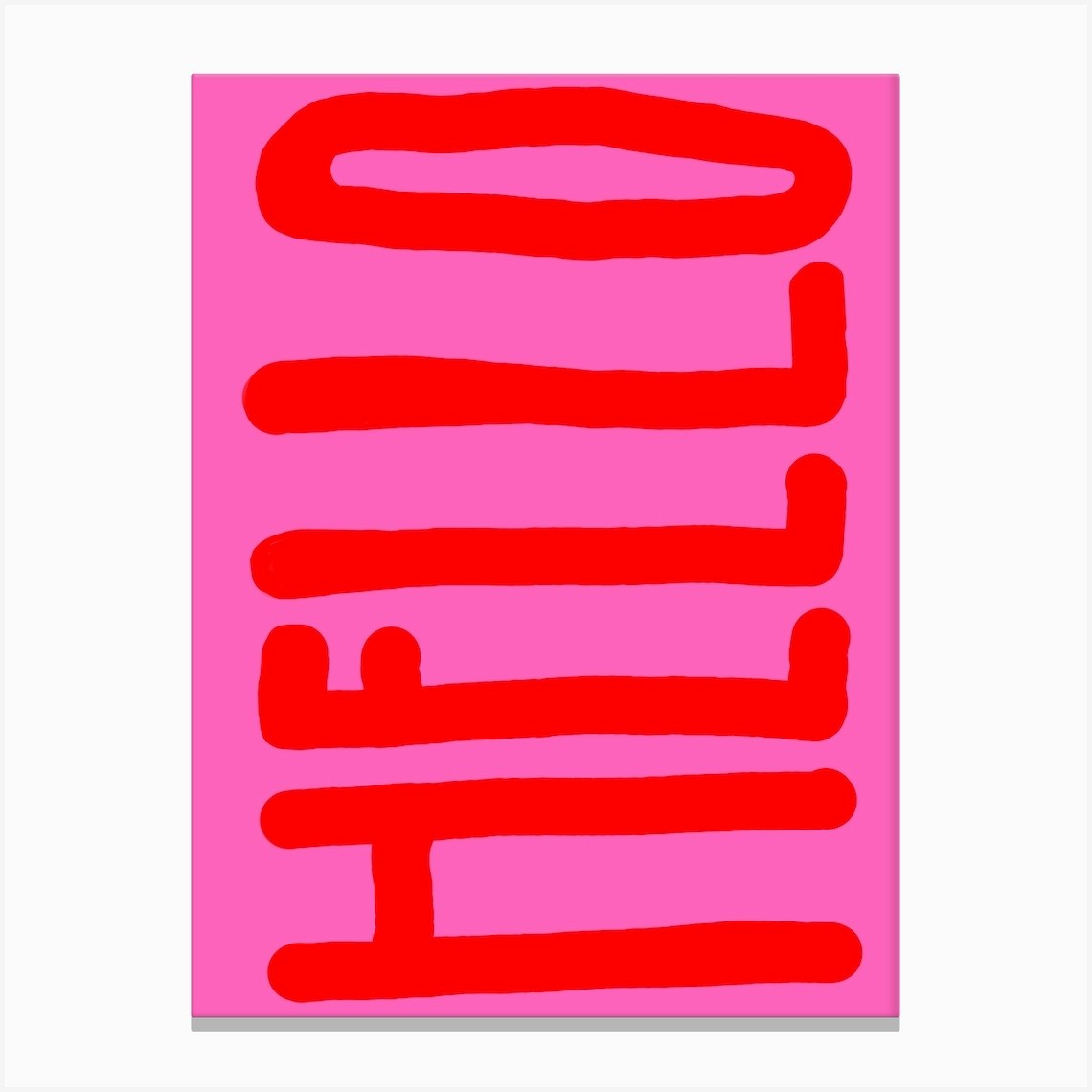 Hello Hello Canvas Print by Hej by Ute Arnold Fy