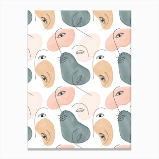 Minimal Figurative Pattern Art Print by DesigndN - Fy