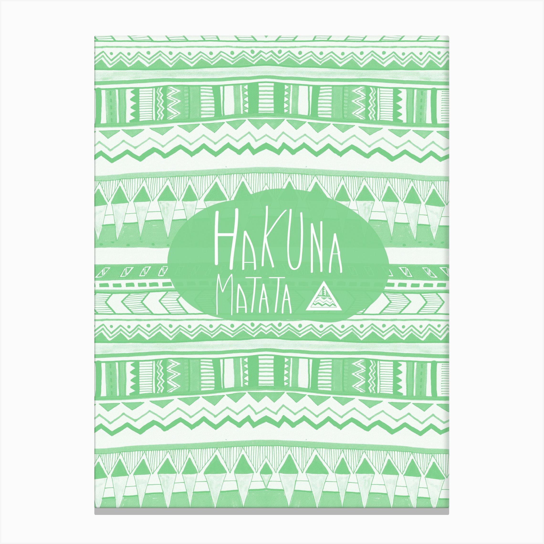 Society6 iPhone4/4S,5用 HAKUNA MATATA by Vasare Nar Hakuna Matata Green Canvas Print by Vasare Nar - Fy