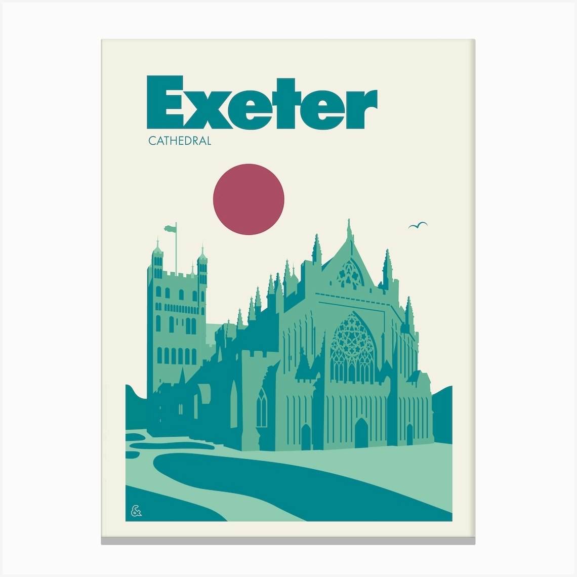 Exeter Cathedral, Devon Canvas Print by Ampersand Prints Fy
