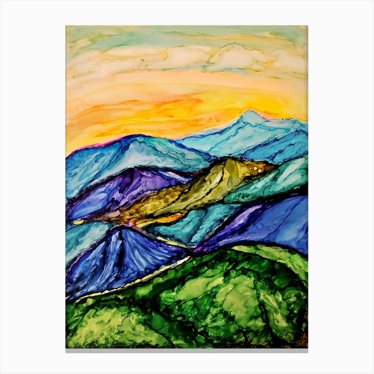 Blue Ridge Mountains Art Print by Tara Hunt Art Fy