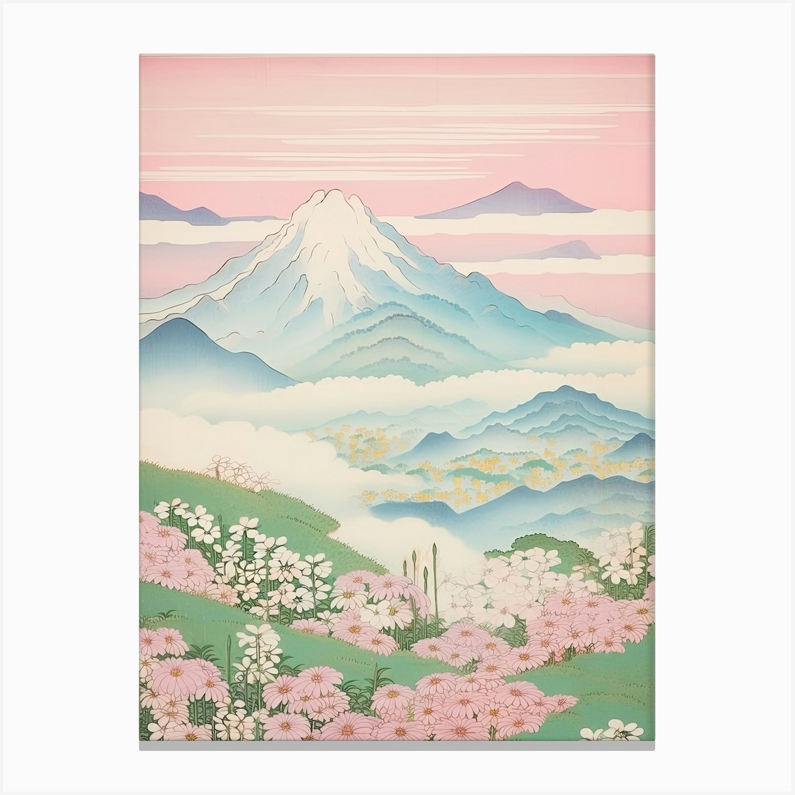 Mount Haku In Ishikawa Gifu Toyama, Japanese Landscape 4 Canvas Print ...