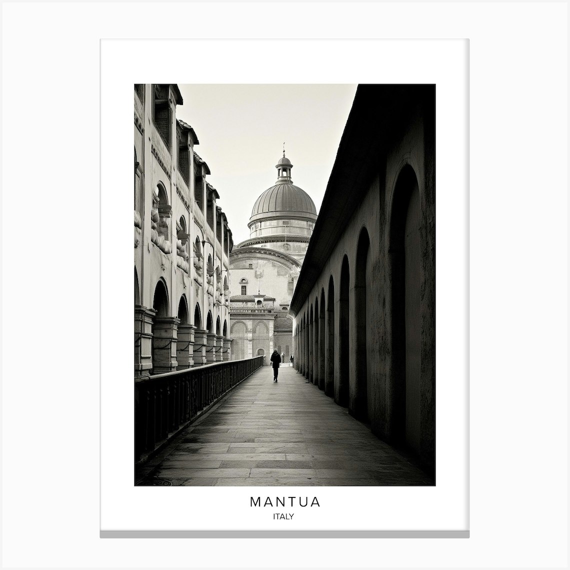 Poster Of Mantua Italy Black And White Analogue Photography 3 Canvas