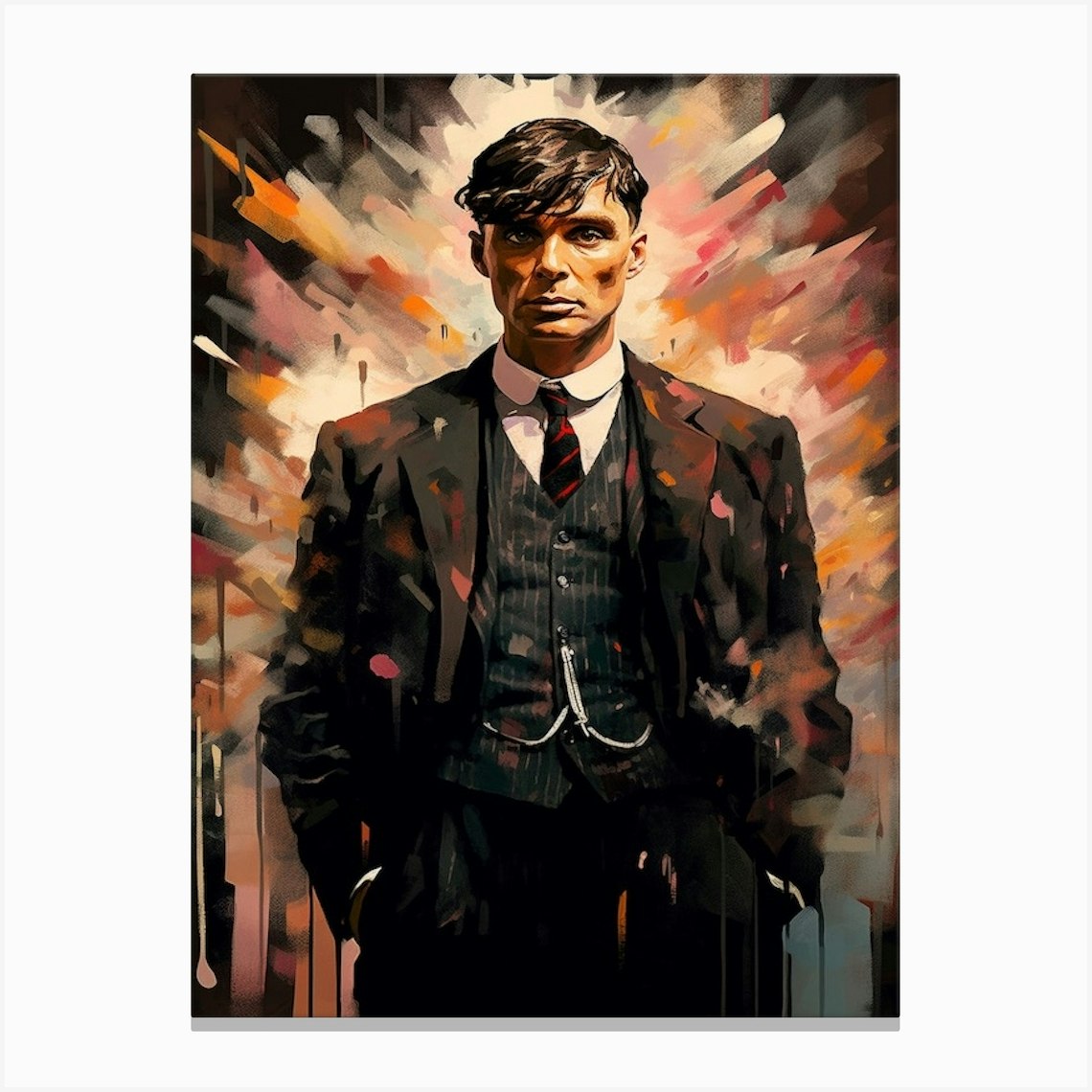 Gangster Art Thomas Shelby Peaky Blinders 7 Canvas Print By Print Cult Fy 