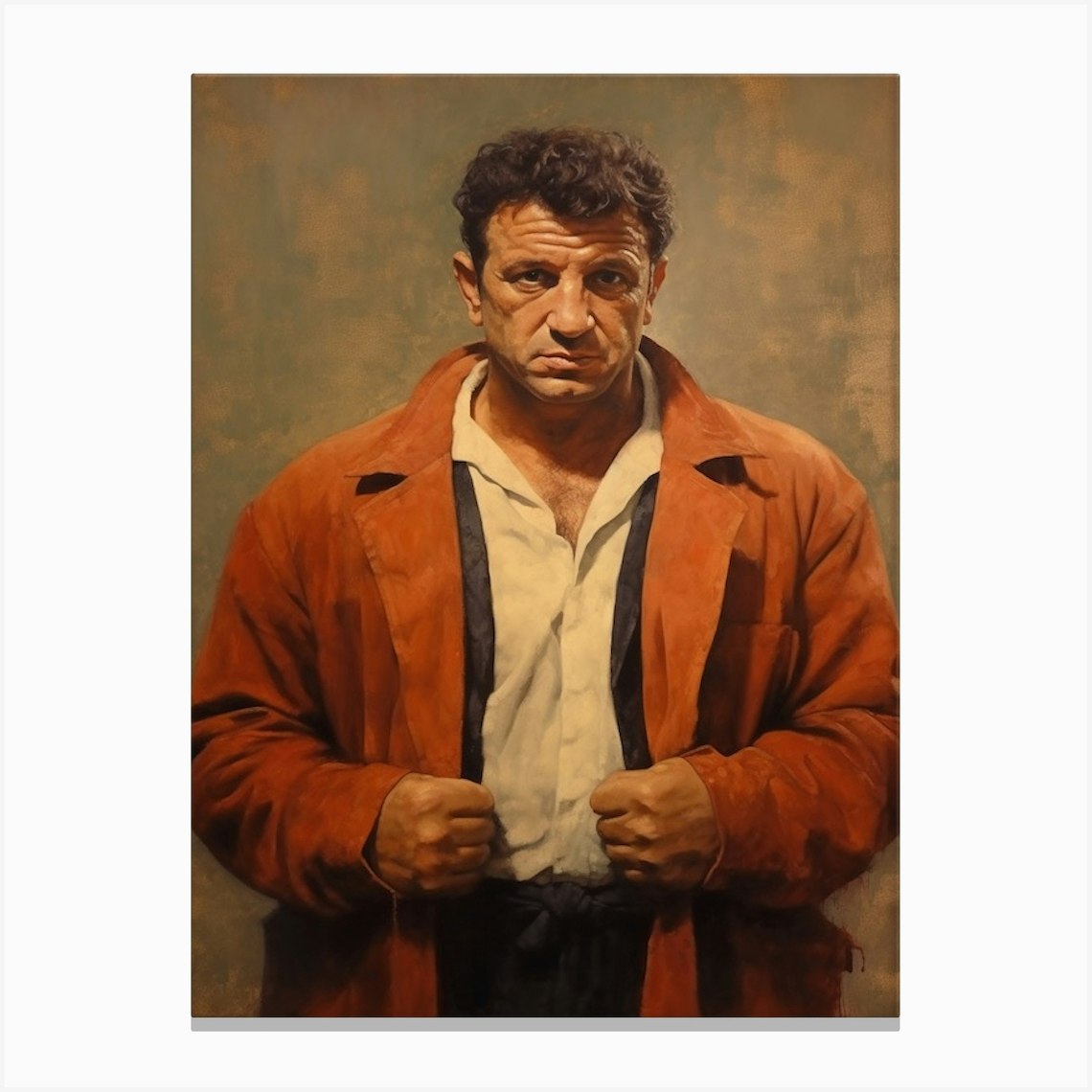 Gangster Art Jake Lamotta Raging Bull Canvas Print by Print Cult Fy
