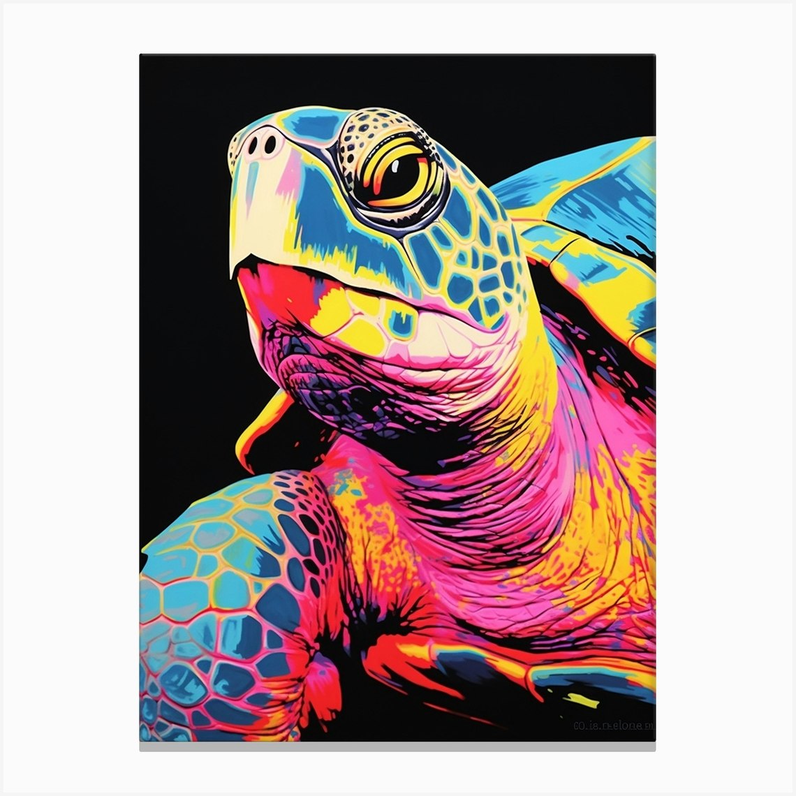 Sea Turtle Pop Art 5 Canvas Print by PopArt Pals - Fy