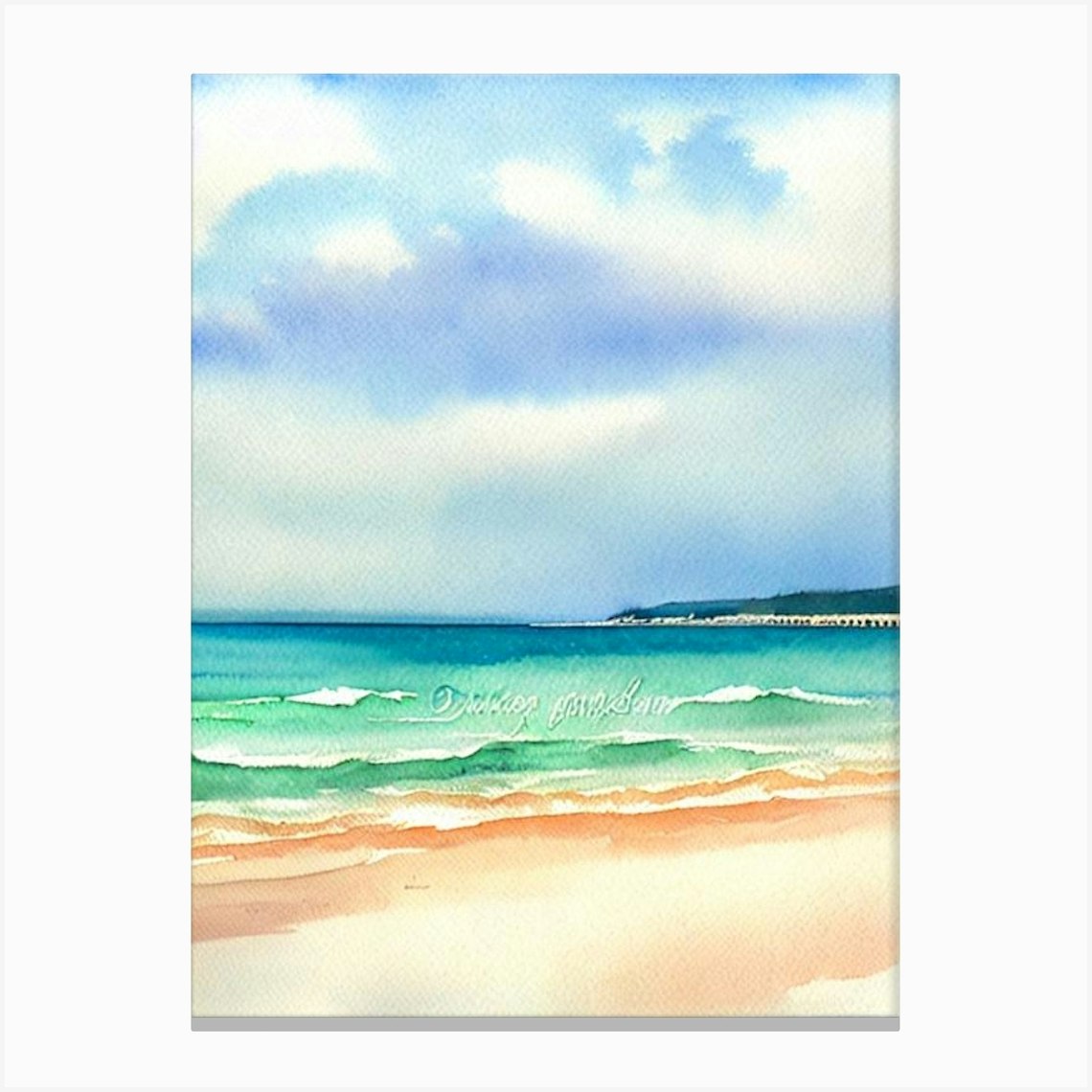 Coogee Beach 2, Australia Watercolour Canvas Print by Sand & Surf ...