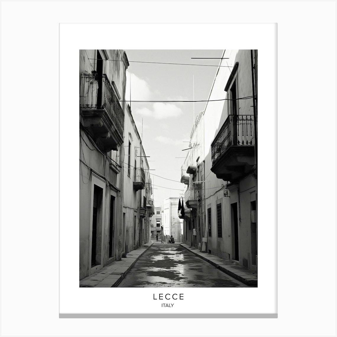 Poster Of Lecce Italy Black And White Analogue Photography 1 Canvas