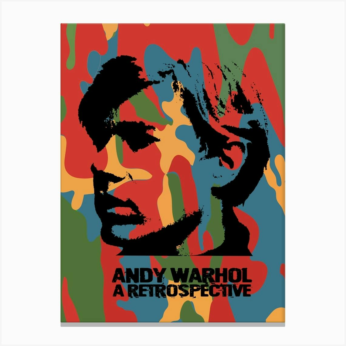 ANDY WARHOL RETROSPECTIVE COVER Art Print by POP ART WORLD - Fy