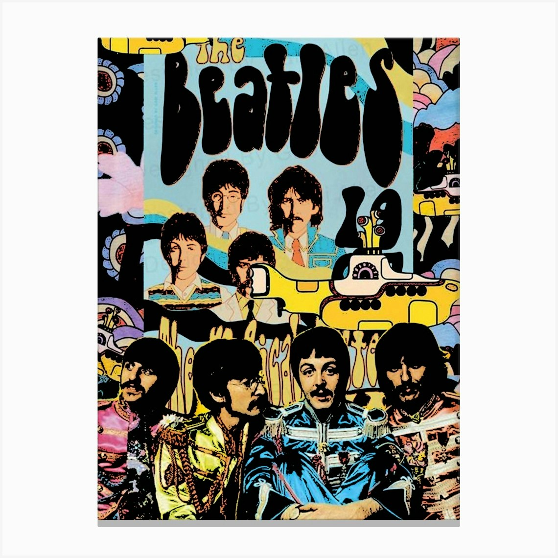 Beatles 5 Canvas Print by music soul - Fy