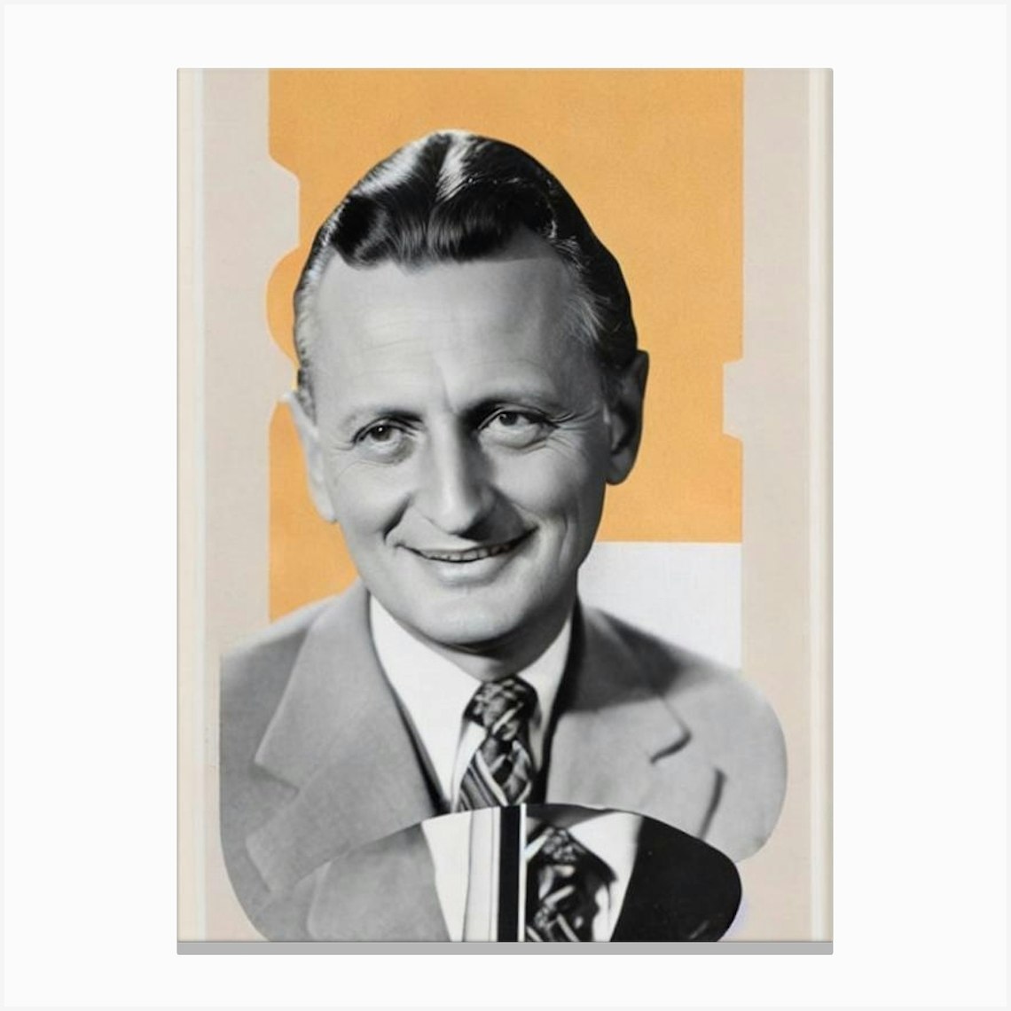 George C Scott Retro Collage Movies Canvas Print by Lights Camera