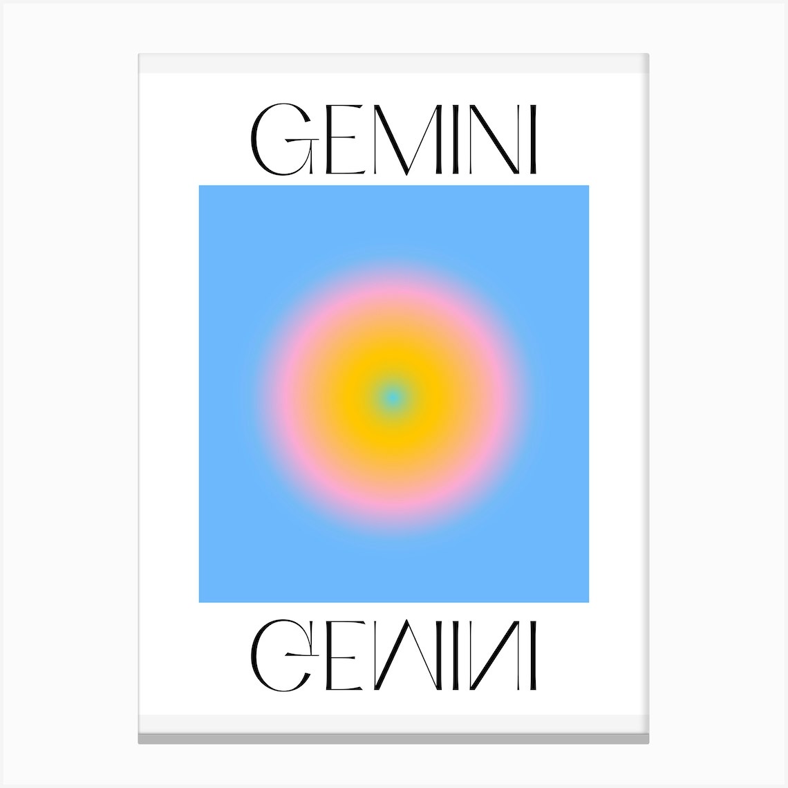 Gemini Zodiac Gradient Poster Canvas Print by Mambo - Fy