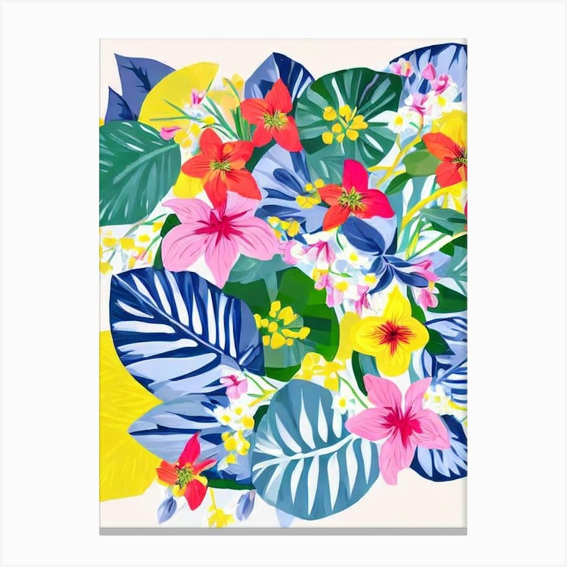 Laurel Modern Colourful Canvas Print By The Artsy Florist - Fy