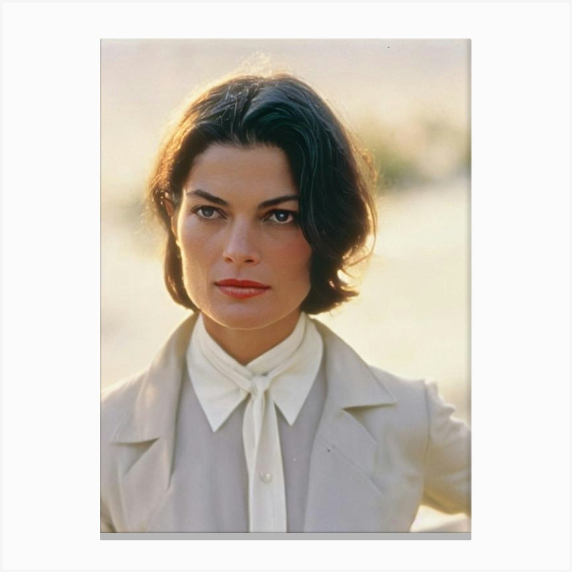 Linda Fiorentino Retro Collage Movies Canvas Print by Lights Camera