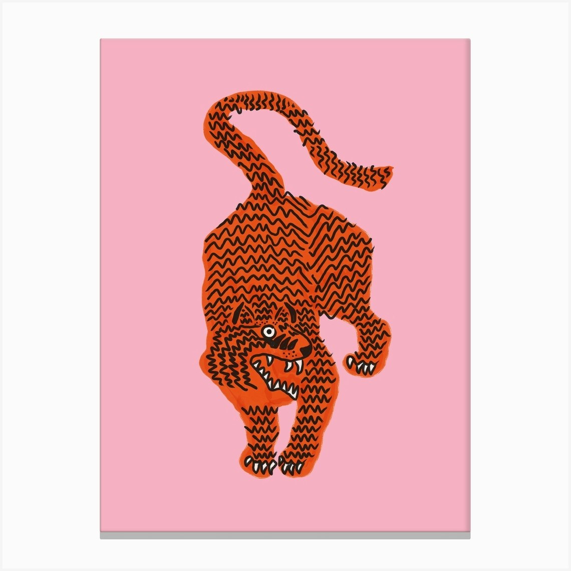 Tiger Pink Canvas Print by Camille Gressier - Fy