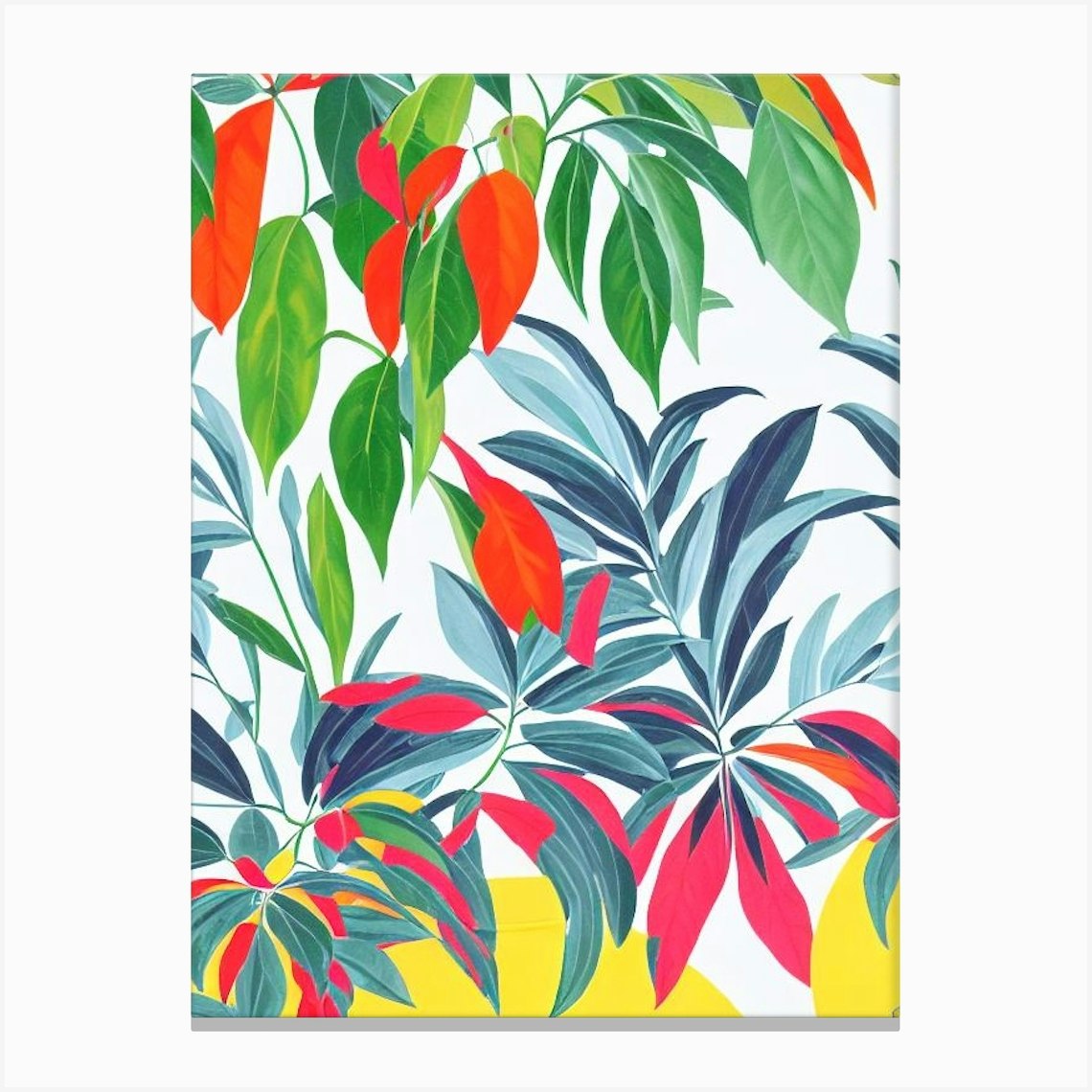 Schefflera Eclectic Boho Plant Canvas Print by Bloom & Botany Co - Fy