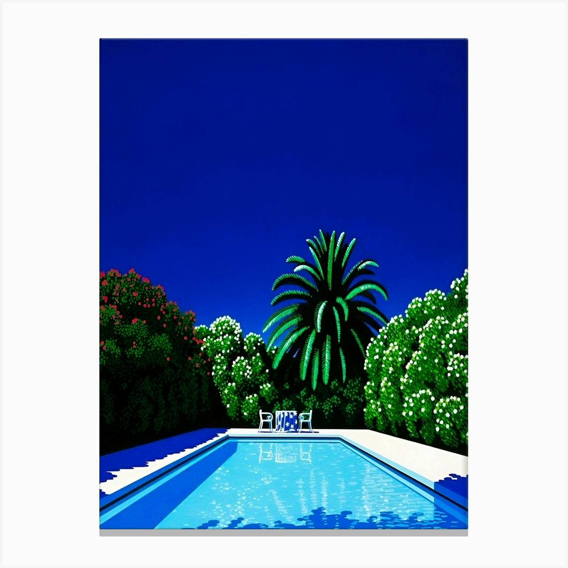 Hiroshi Nagai - Landscape, Swimming Pool Canvas Print by