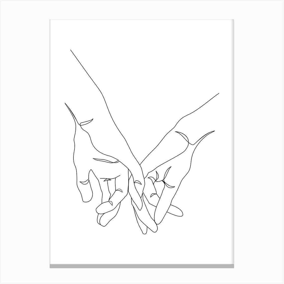 Two Hands Holding Hands Canvas Print by Tinteriaprint - Fy