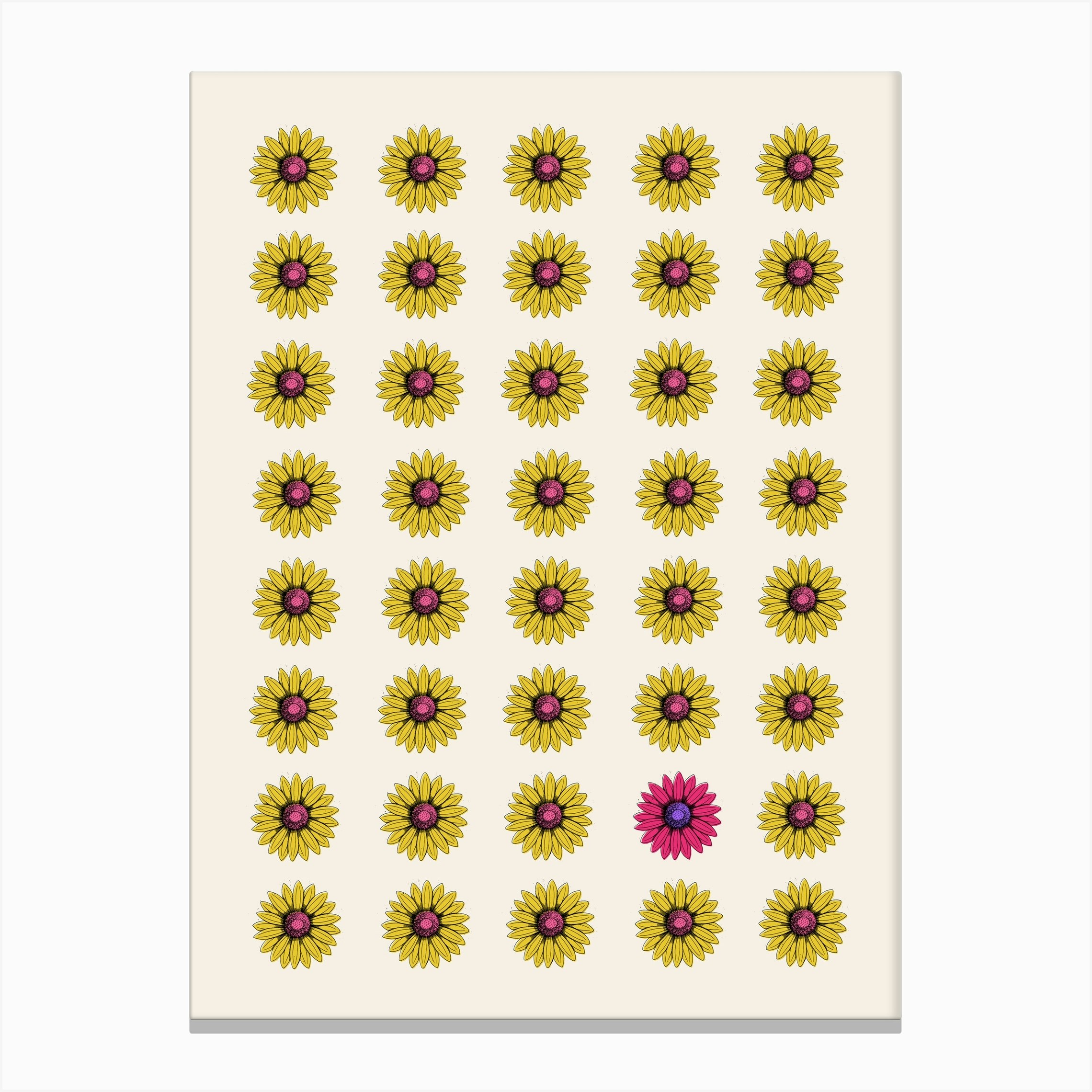 Yellow Flowers Canvas Print by Desirée Feldmann Fy