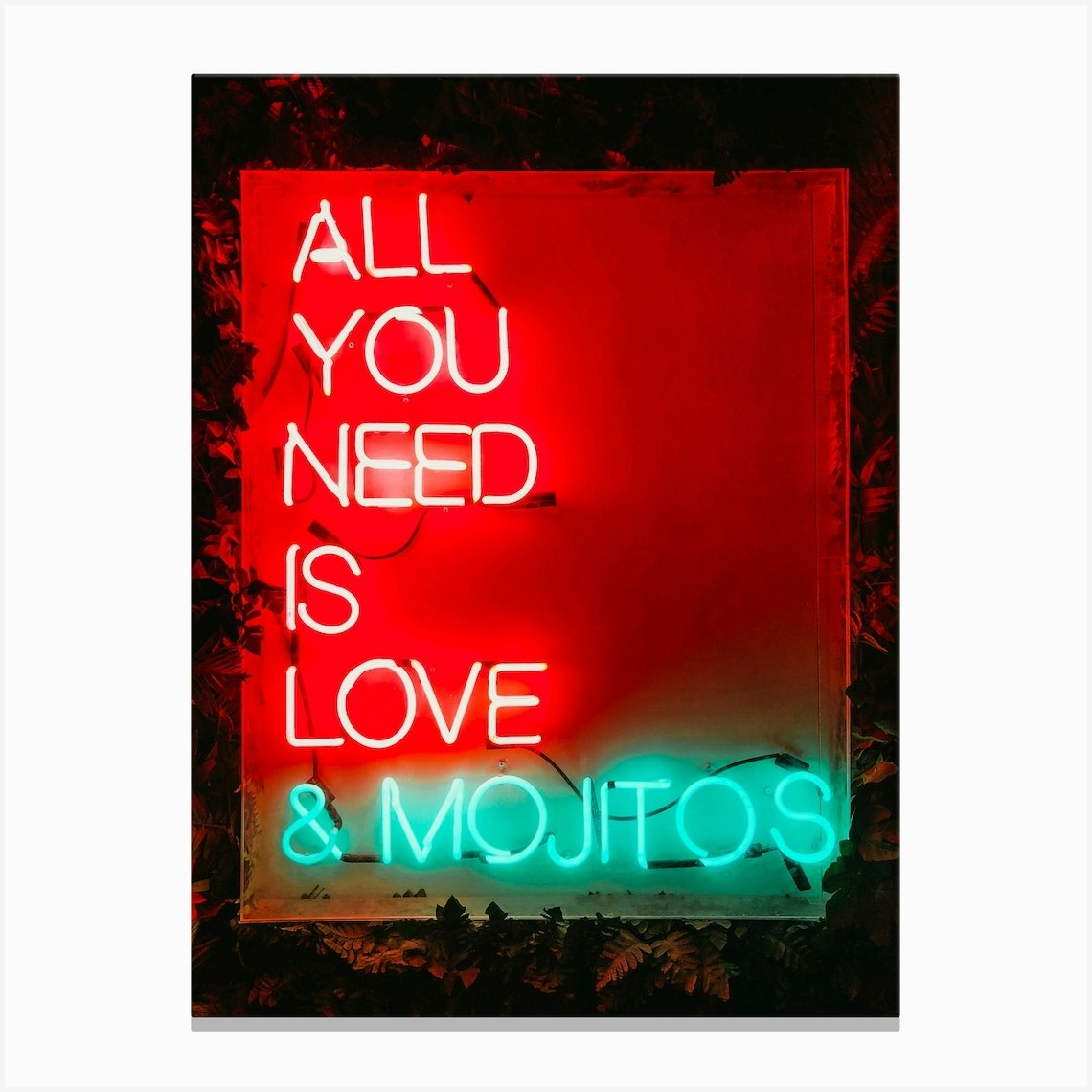 All You Need Is Love And Mojitos Canvas Print By Fy Photography Archive Fy