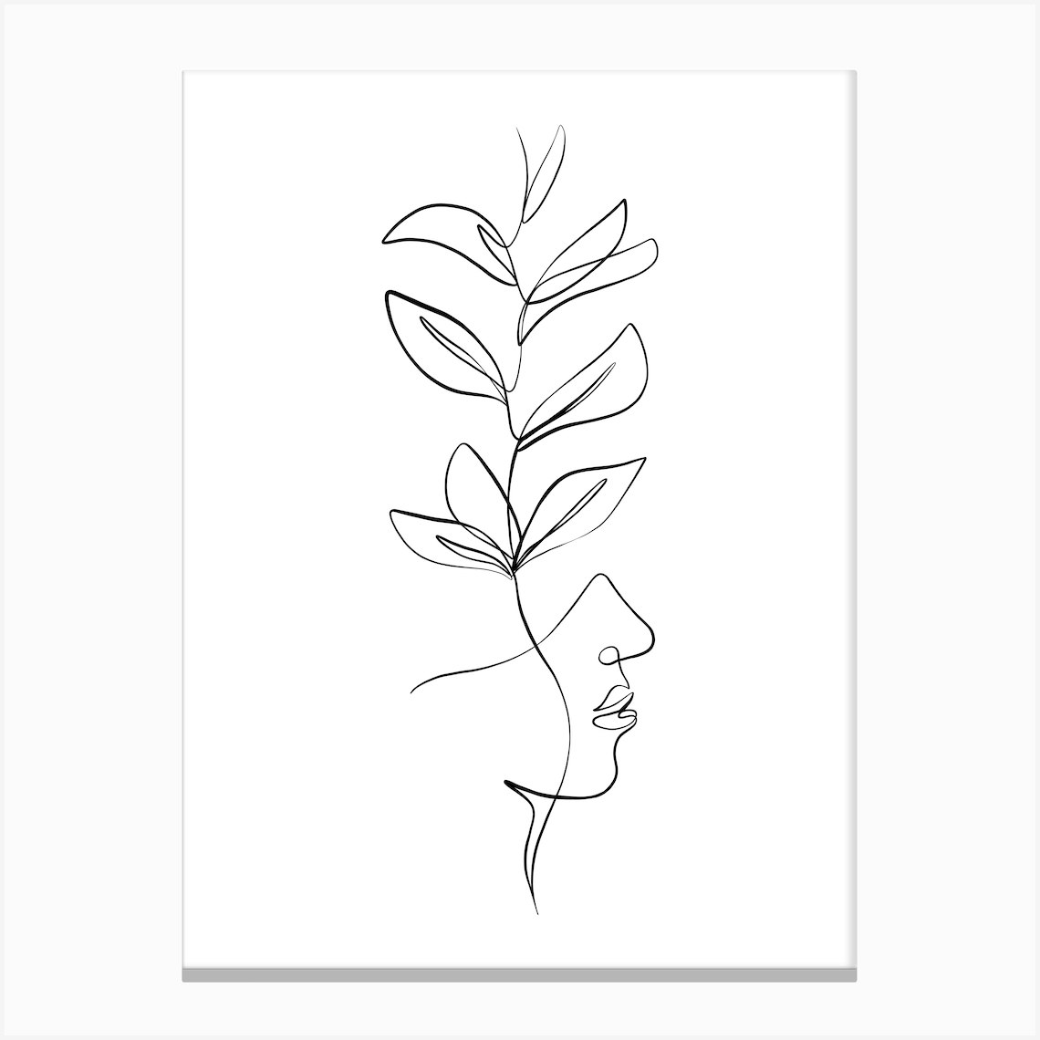 Face Line Drawing Canvas Print by Tinteriaprint Fy