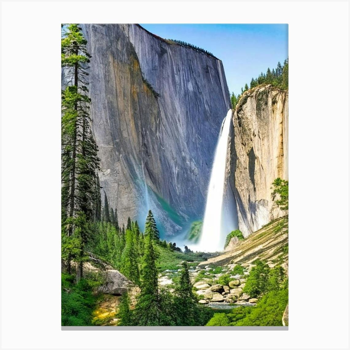 The high quality Fall in Yosemite- Beautiful Canvas Artwork