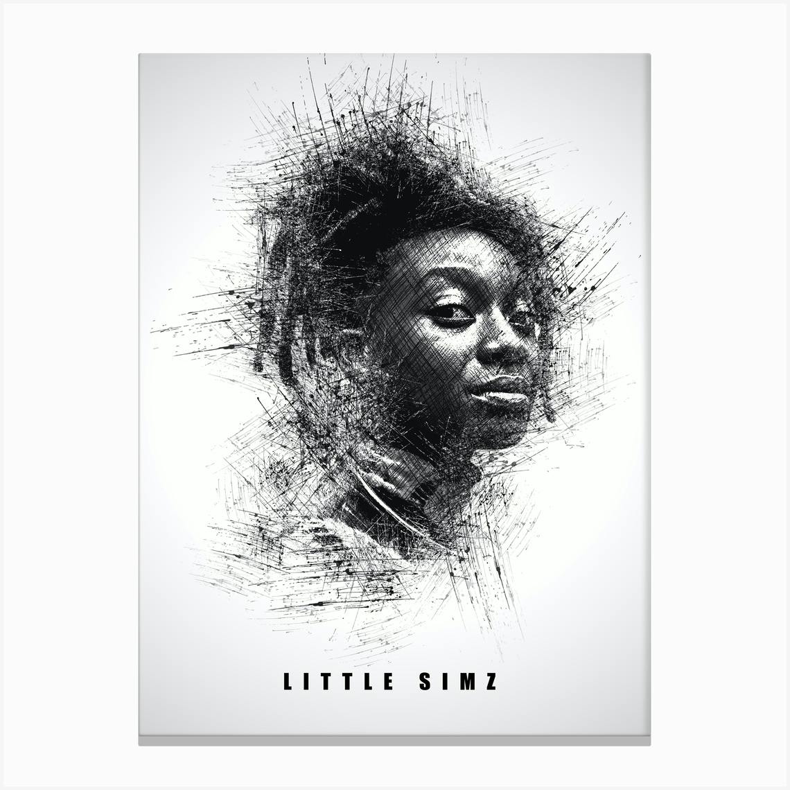 Little Simz Rapper Sketch Canvas Print