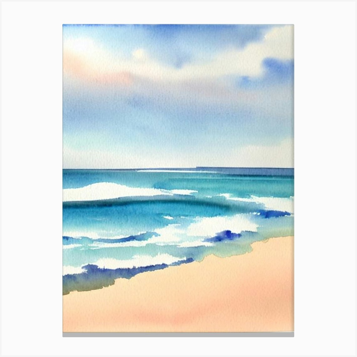 Coogee Beach 4, Australia Watercolour Canvas Print by Sand & Surf ...