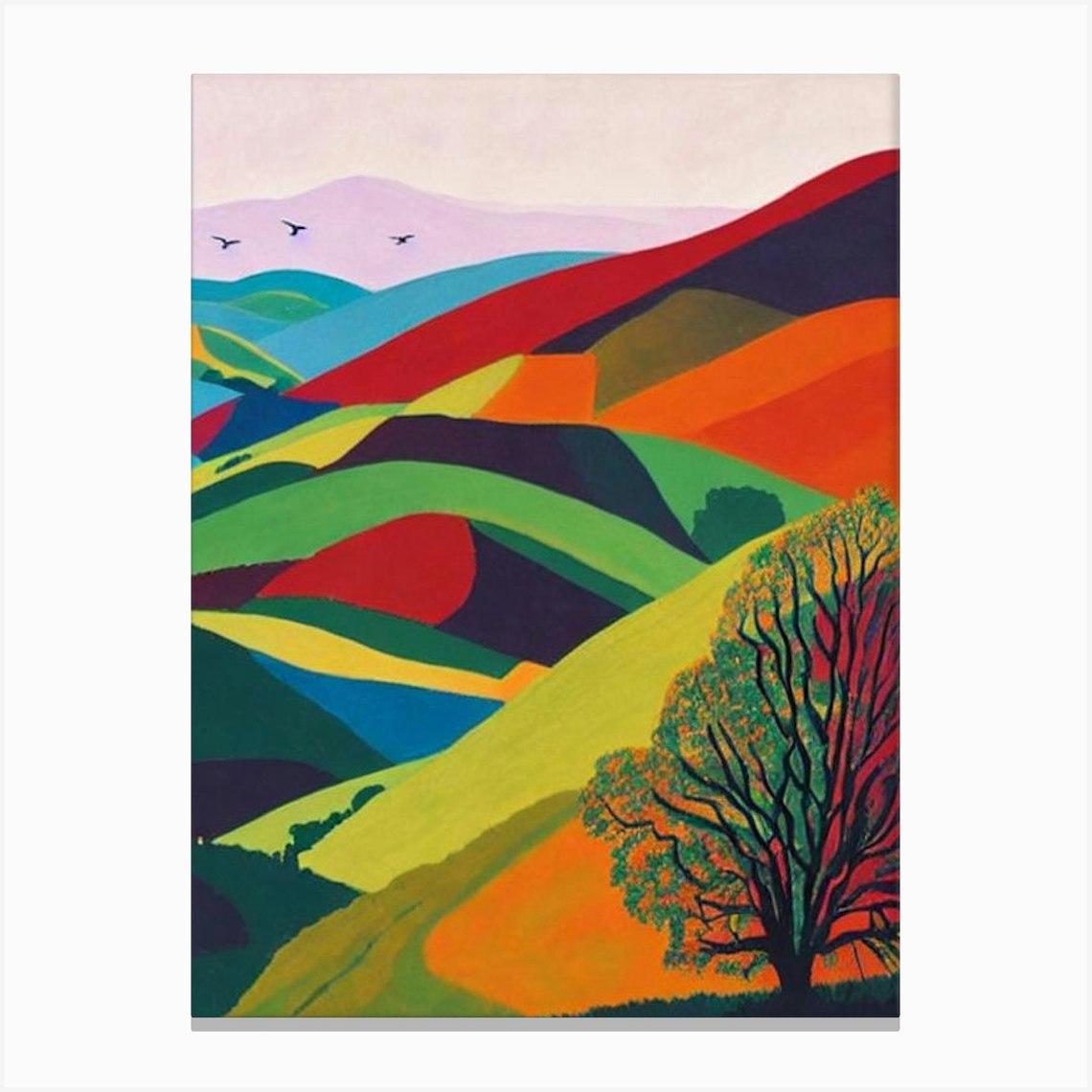 Lake District National Park 1 United Kingdom Abstract Colourful Canvas