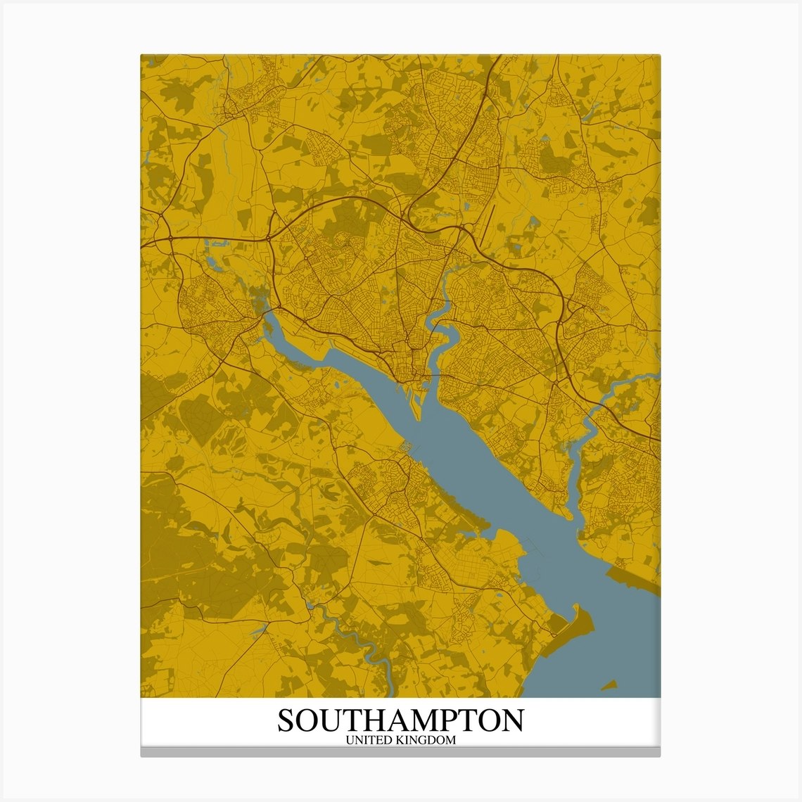 Southampton Yellow Blue Canvas Print by Mapply - Fy